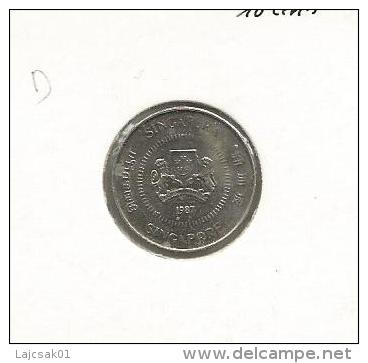 G7 Singapore 10 Cents 1987. - Singapur