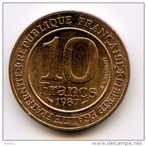 10 Francs Commemorative  " Hugues CAPET "  1987    SUP - 10 Francs