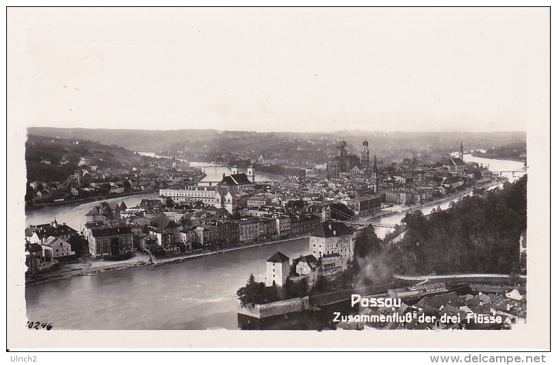 AK Passau - Zusammenfluss Der Drei Flüsse (9260) - Passau