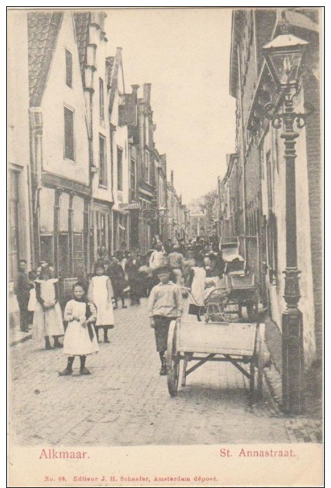 CPA PAYS BAS NEDERLAND ALKMAAR St Annastraat 1904 - Alkmaar