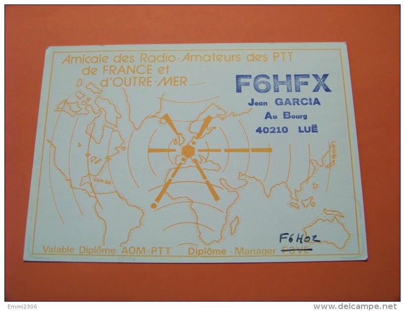 France     QSL   Karte     F6HFX     Radio   15.10.84 ( 14 ) - Radio