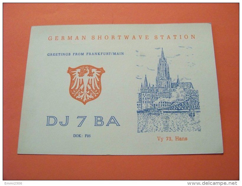 Germany    QSL   Karte   DJ7BA   Radio  3.9.61    ( 14 ) - Radio