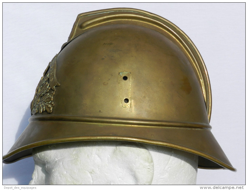 CASQUE POMPIERS 1886 --  Ville De SERIS   -  Direct Grenier ...#.3 - Pompiers