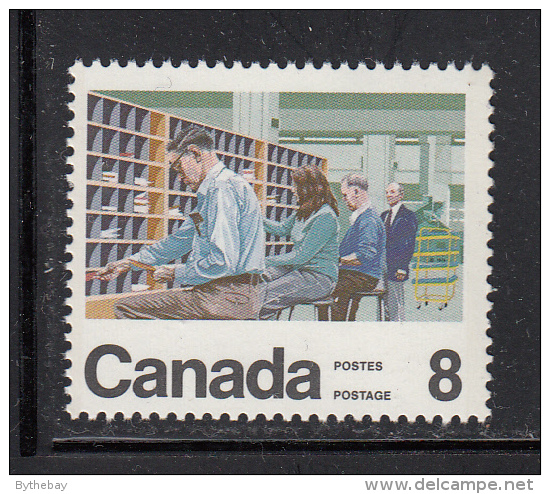 Canada MNH Scott #637 8c Postal Clerks Sorting Mail - Canada´s Letter Carrier Service - Poste