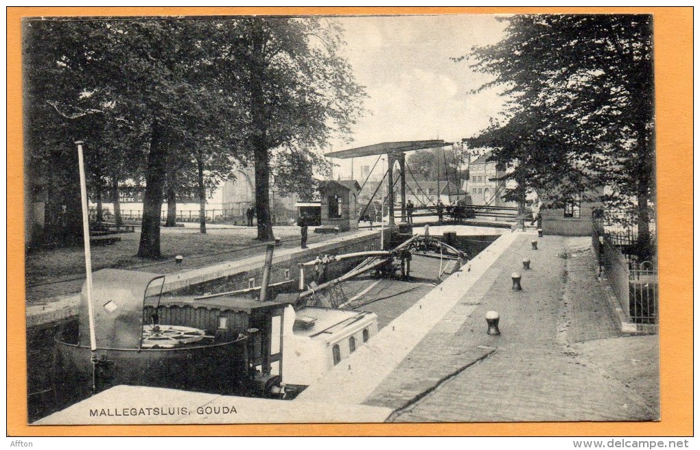 Mallegatsluis Gouda 1910 Postcard - Gouda