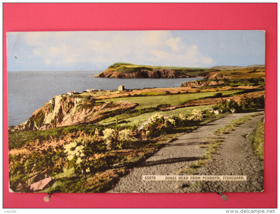 Carte Très Peu Courante - Pays De Galles - Wales - Fishguard - Dinas Head From Penrhyd - Scans Recto-verso - Pembrokeshire