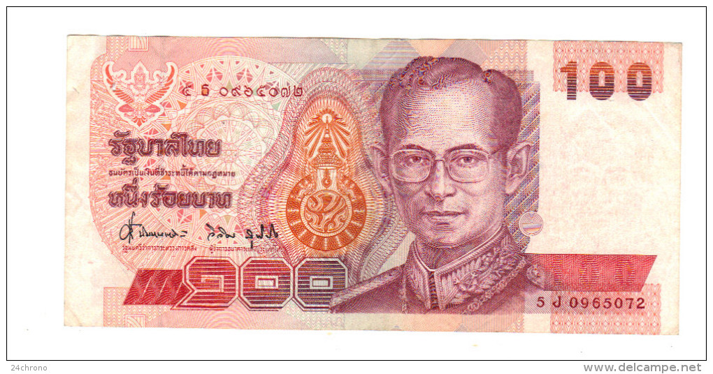 Thailande: Billet De 100 Baht (14-2204) - Thaïlande