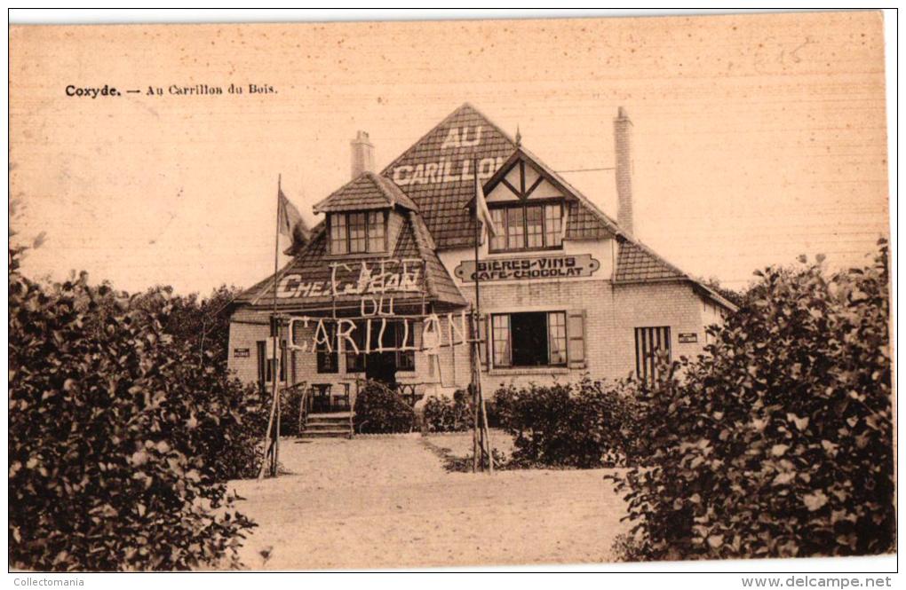 Koksijde   7 CPA Carillon Du Bois ´29 Rue D´Ostende  Dijk´12  Av De La Mer Treinstilstand Hoeve Gr Hotel Molen - Koksijde