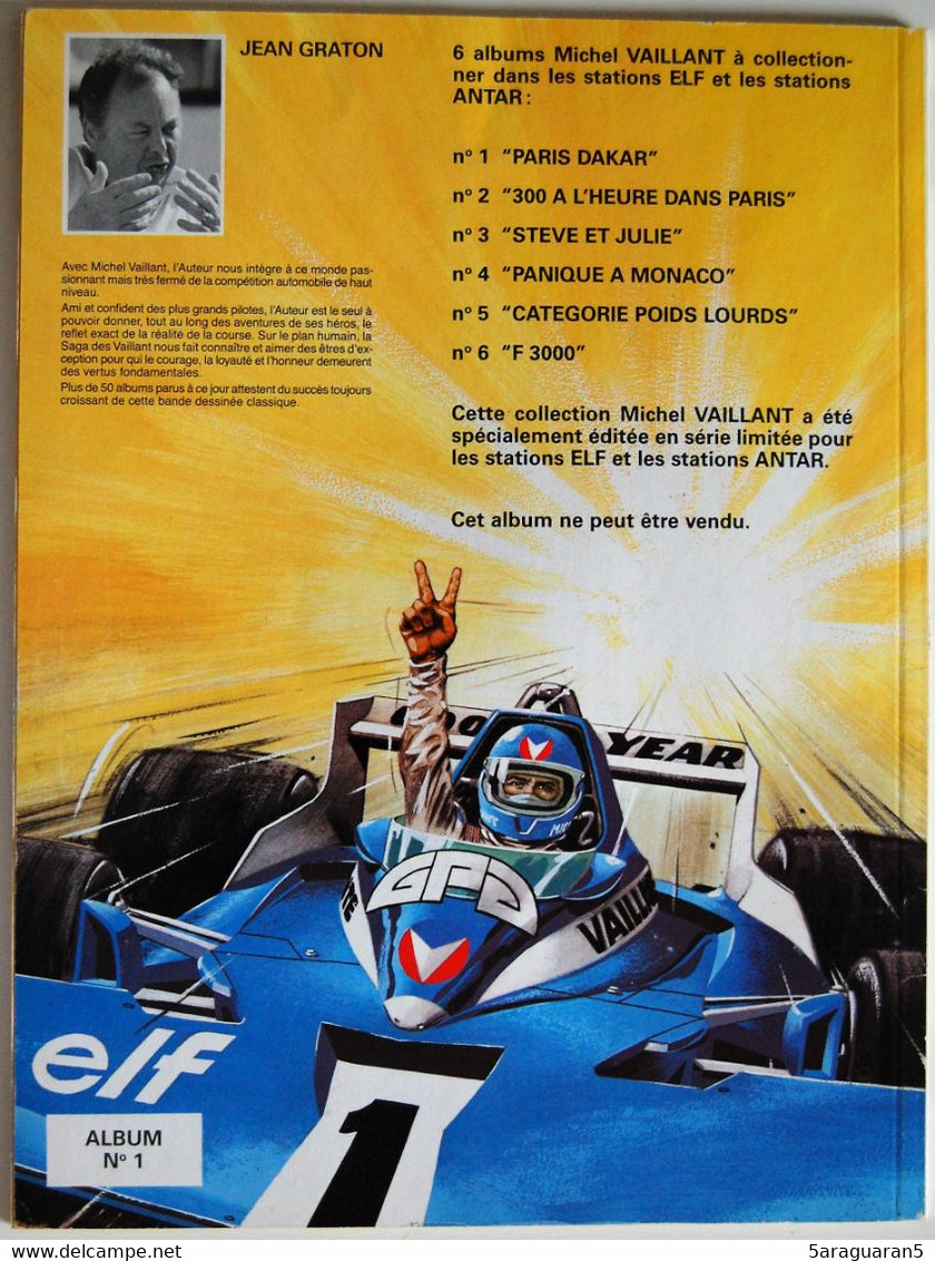 BD MICHEL VAILLANT - 41 - Paris-Dakar - Rééd. Publicitaire Elf Antar 1982 - Michel Vaillant