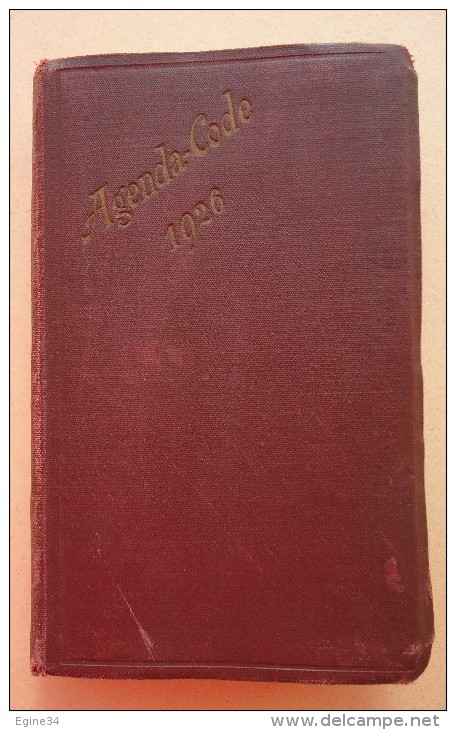 Agenda-Code - 1926 - ( Renseignements Utiles  En Dehors De L'ETUDE) - Rechts