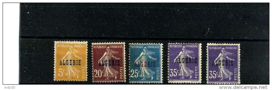 - FRANCE COLONIES . ALGERIE 1924/39 . TIMBRES DE 1924/25 . NEUFS . - Neufs