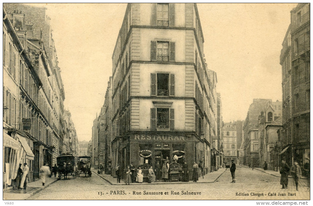 75  PARIS 17e AR   RUE SAUSSURE ET RUE SALNEUVE - Arrondissement: 17