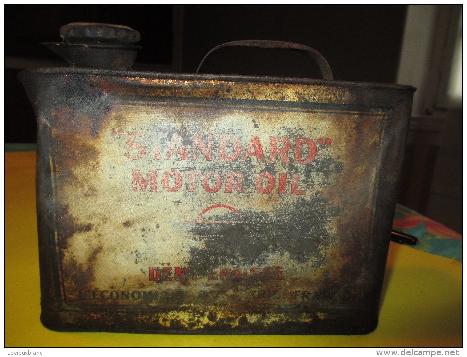 Bidon  Métallique/Bidon à Huile/ Standard Motor Oil/Importé Du New Jersey/USA/vers 1930      BFPP15 - Scatole