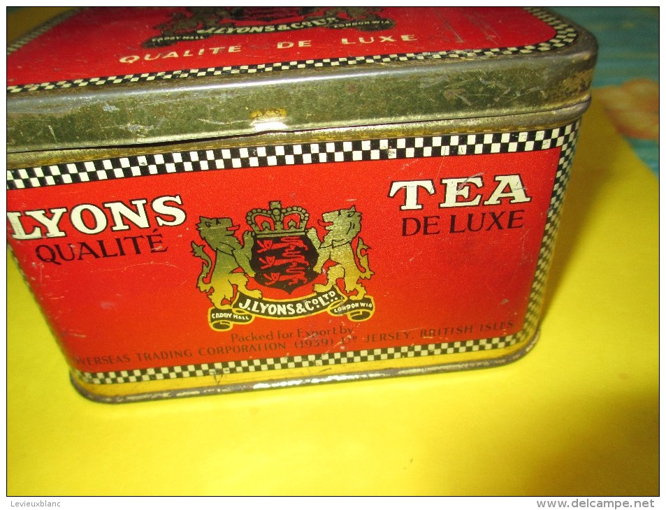 Boite   Métallique/Thé/ LYONS TEA/ Jersey British Isles/ /vers 1950      BFPP31 - Boîtes