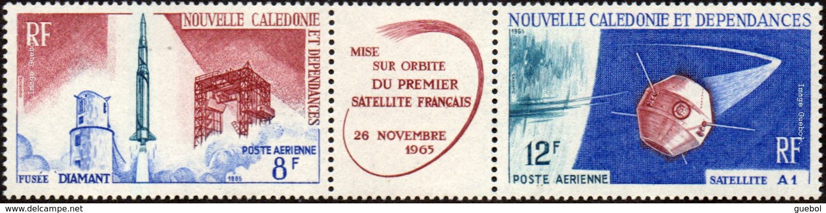 Détail De La Série Du Lancement Du Premier Satellite Français à Hammaguir, Nouvelle Calédonie N° PA 85 A ** Espace - 1966 Lancement 1e Satellite Française à Hammaguir