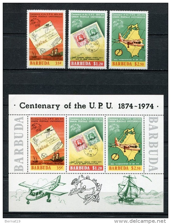 Barbuda 1974. Yvert 172-74 + Block 10 ** MNH. - Barbuda (...-1981)