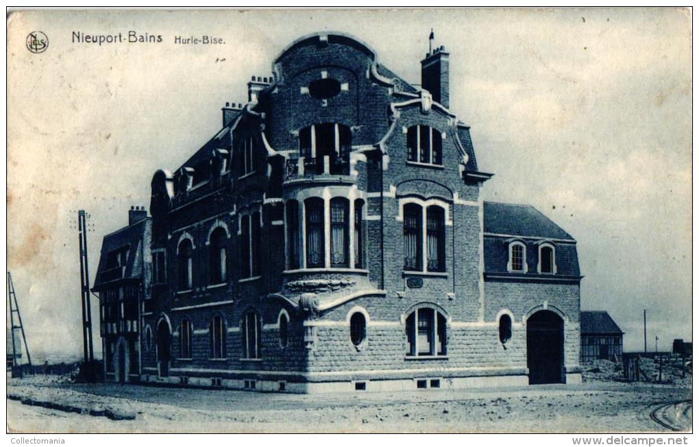 Nieuwpoort 9 CPA Chenal Kerkhof Hurle Brise Pension Zonnebloem  Diksmuidewg  Station Telegraphie  Molen Westende  Huitr - Nieuwpoort