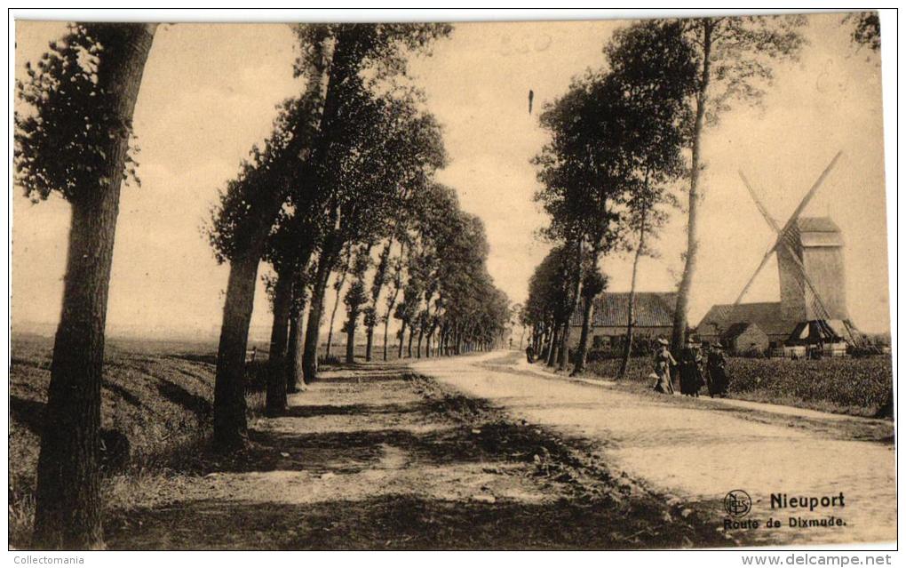 Nieuwpoort 9 CPA Chenal Kerkhof Hurle Brise Pension Zonnebloem  Diksmuidewg  Station Telegraphie  Molen Westende  Huitr