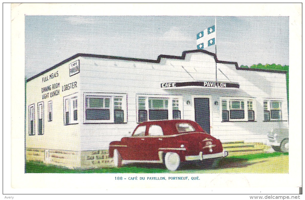 188- Cafe Du Pavillon, Portneuf, Quebec  Vintage Car - Other & Unclassified