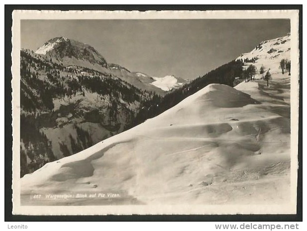 WERGENSTEIN Blick Auf Piz Vizan Schams Hinterrhein Ca. 1950 - Hinterrhein