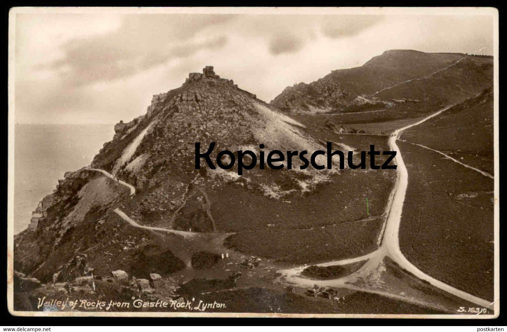 ALTE POSTKARTE LYNTON VALLEY OF ROCKS FROM CASTLE ROCK Old Cars Car Devon United Kingdom Postcard Cpa AK Ansichtskarte - Lynmouth & Lynton