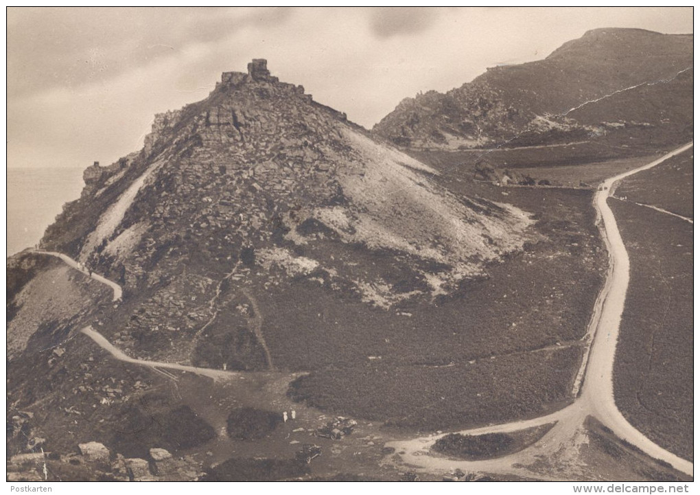 ALTE POSTKARTE LYNTON VALLEY OF ROCKS FROM CASTLE ROCK Old Cars Car Devon United Kingdom Postcard Cpa AK Ansichtskarte - Lynmouth & Lynton