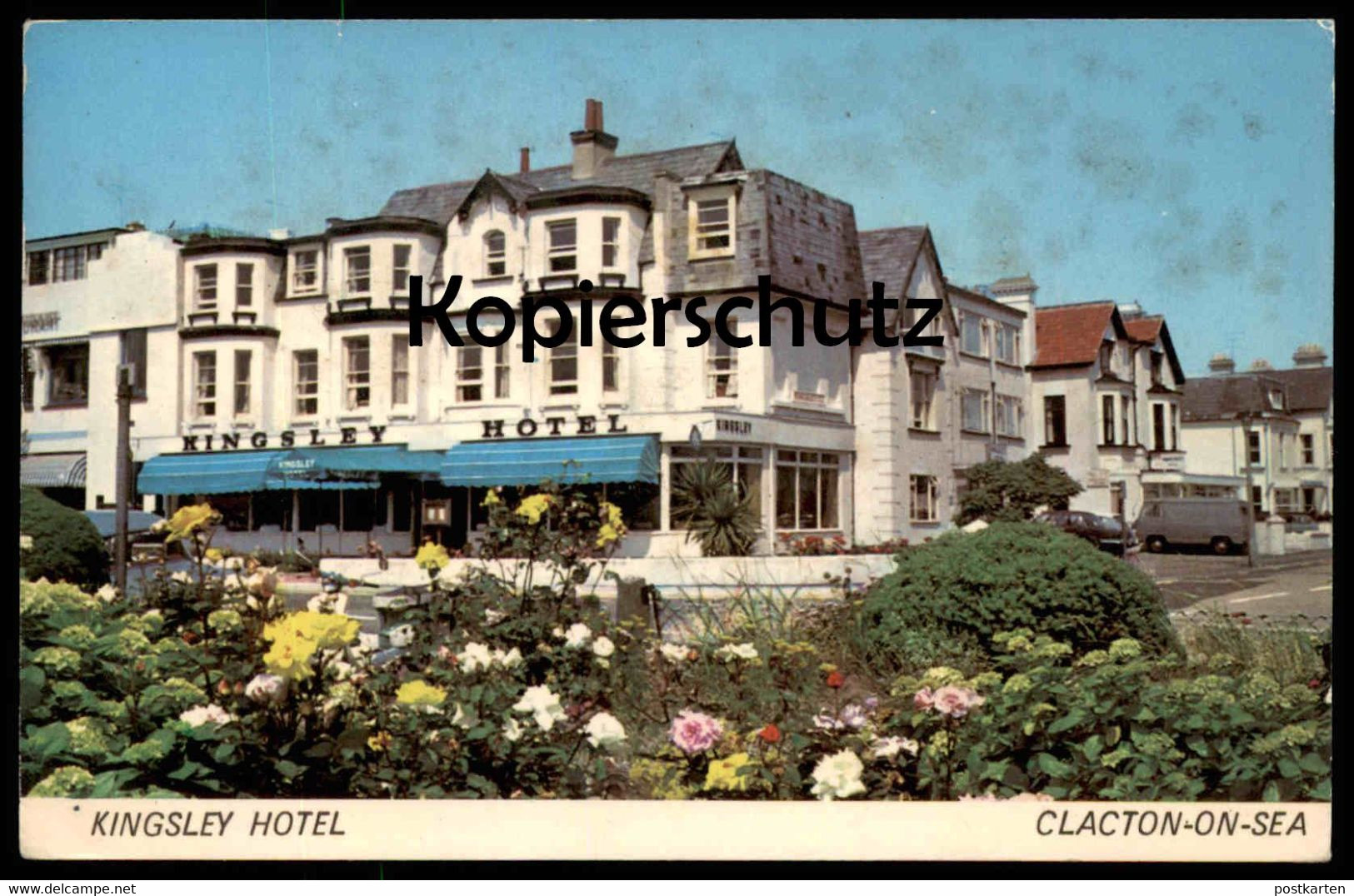 ÄLTERE POSTKARTE CLACTON-ON-SEA KINGSLEY HOTEL Essex United Kingdom Postcard Flowers Rose Roses Cpa Ansichtskarte Rosen - Clacton On Sea