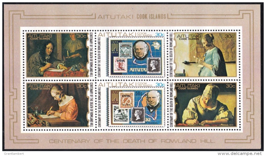 Aitutaki 1979 Rowland Hill Death Centenary Minisheet MNH - Aitutaki