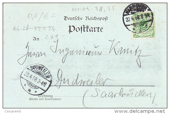 GERMANIA - SOUVENIR Gruss Aus Hannover,  Viagg. 1898 - OTT-04-34,35 - Saluti Da.../ Gruss Aus...