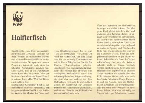 Numisbrief , Malediven , WWF , Halfterfisch , Briefmarke , 1986 , Mi.-Nr. 1198 - Malediven