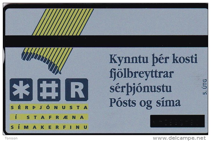 Iceland, ICE-D-05, 100 SKREF, 1992 "Simakort", CN : 208A, Mint,  2 Scans. - Iceland