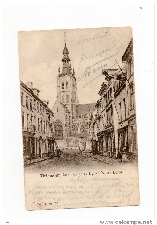 28944  -   Tirlemont  Rue Neuve  Et  église  Notre Dame - Tienen