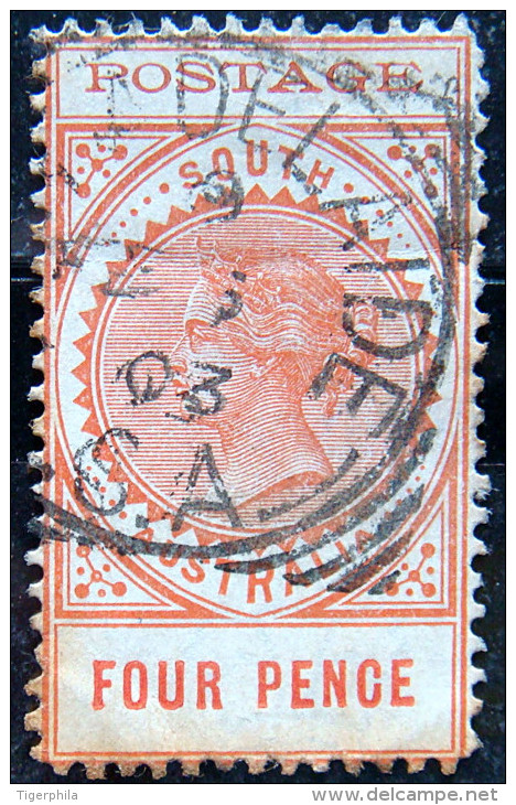 SOUTH AUSTRALIA 1902 4d Queen Victoria USED Scott122 CV$2 - Oblitérés