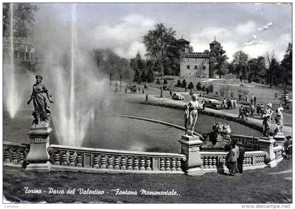 Torino. Parco Del Valentino. Fontana Monumentale - Parchi & Giardini
