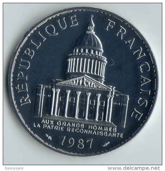 ** 100 FRANCS 1987 PANTHEON ARGENT  FDC ** - 100 Francs