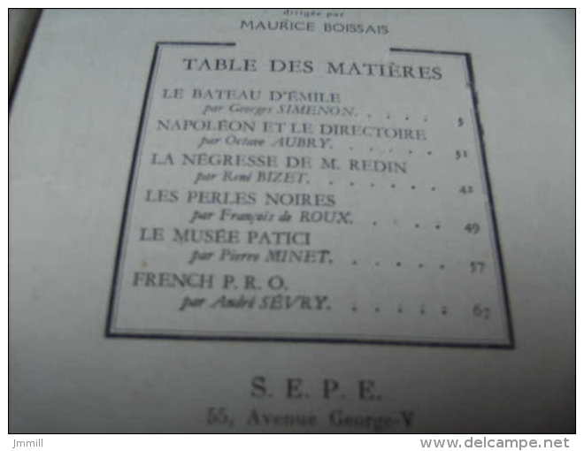 Simenon : Le Bateau D'émile In Lecture De Paris Sepe - Belgische Schrijvers
