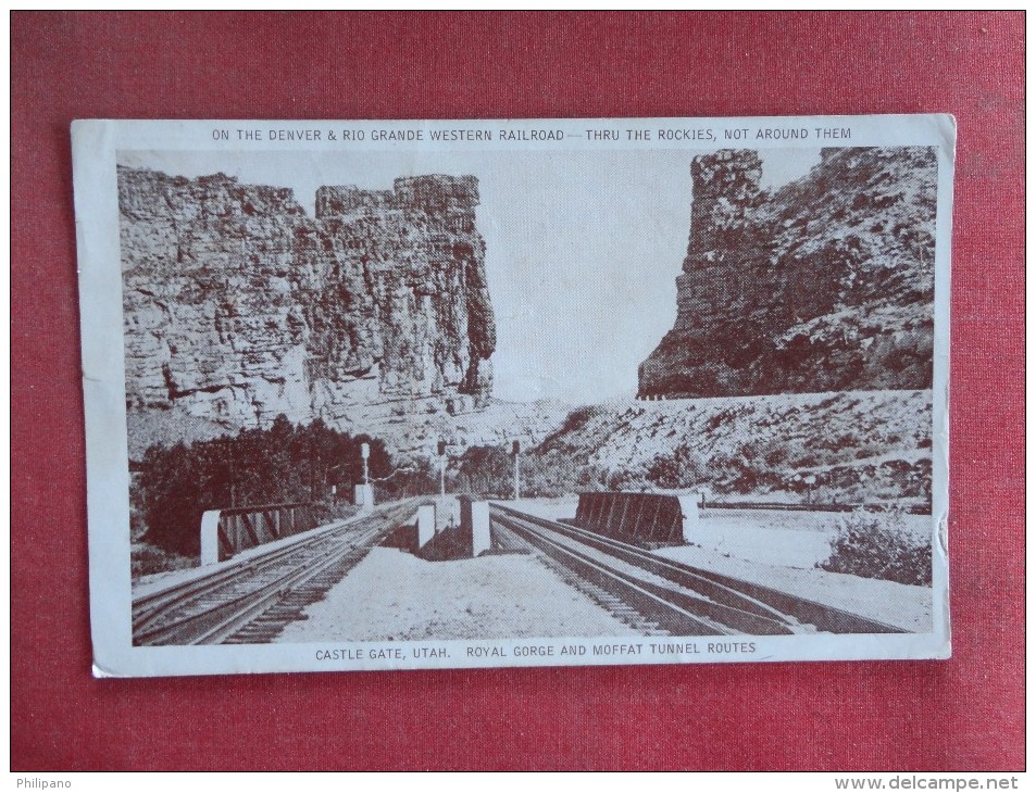 Utah> Castle Gate   Royal Gorge & Moffat Tunnel Routes    Ref 1534 - Andere & Zonder Classificatie