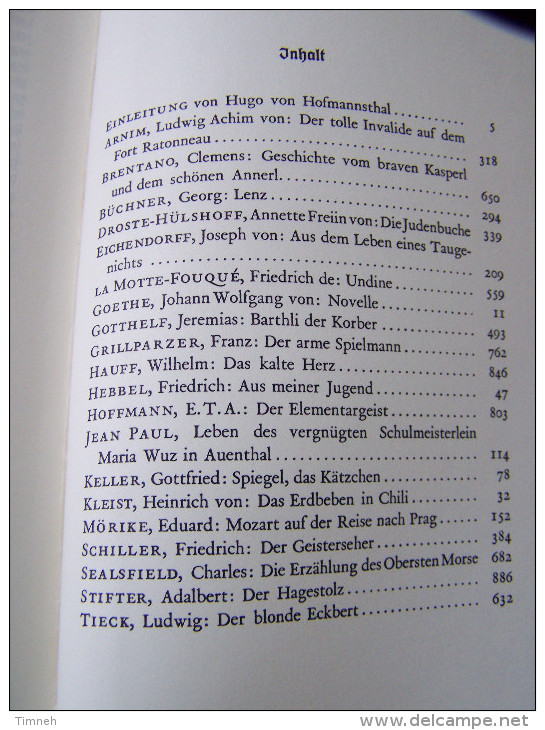 DEUTSCHE ERZÄHLER Ausgewählt Und Eingeleitet Von HUGO VON HOFMANNSTAHL 1964 Deutsche BUCH GEMEINSCHAFT - Biografía & Memorias