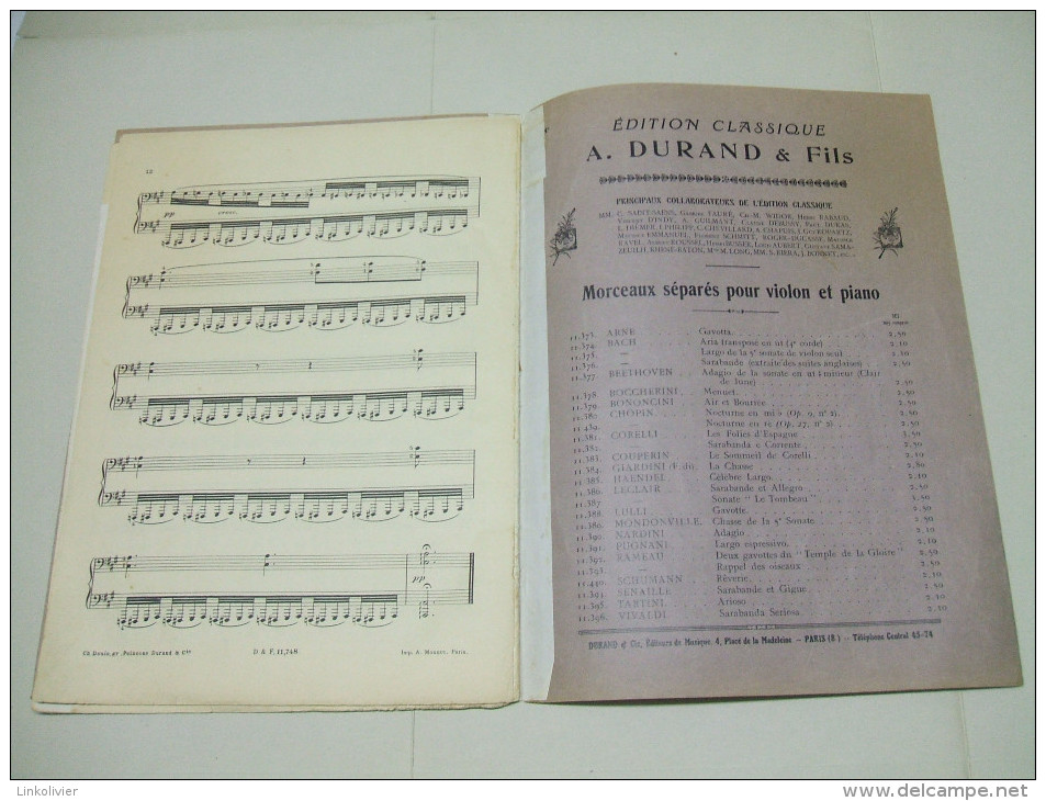 Partition : UN ORAGE (The Storm) De Henri WEBER - Edition Classique A. Durand & Fils : N°11748 - Keyboard Instruments