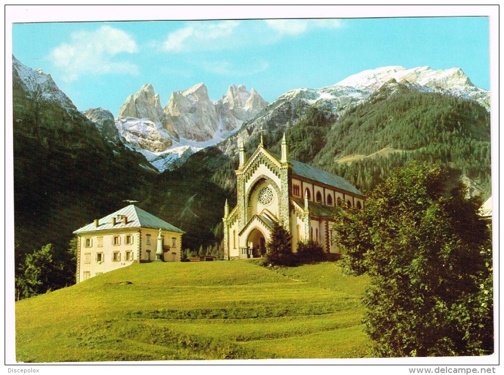 K548 Falcade (Belluno) - La Chiesa Con Le Cime Del Focobon E Il Monte Mulaz - Valle Del Blois / Non Viaggiata - Altri & Non Classificati