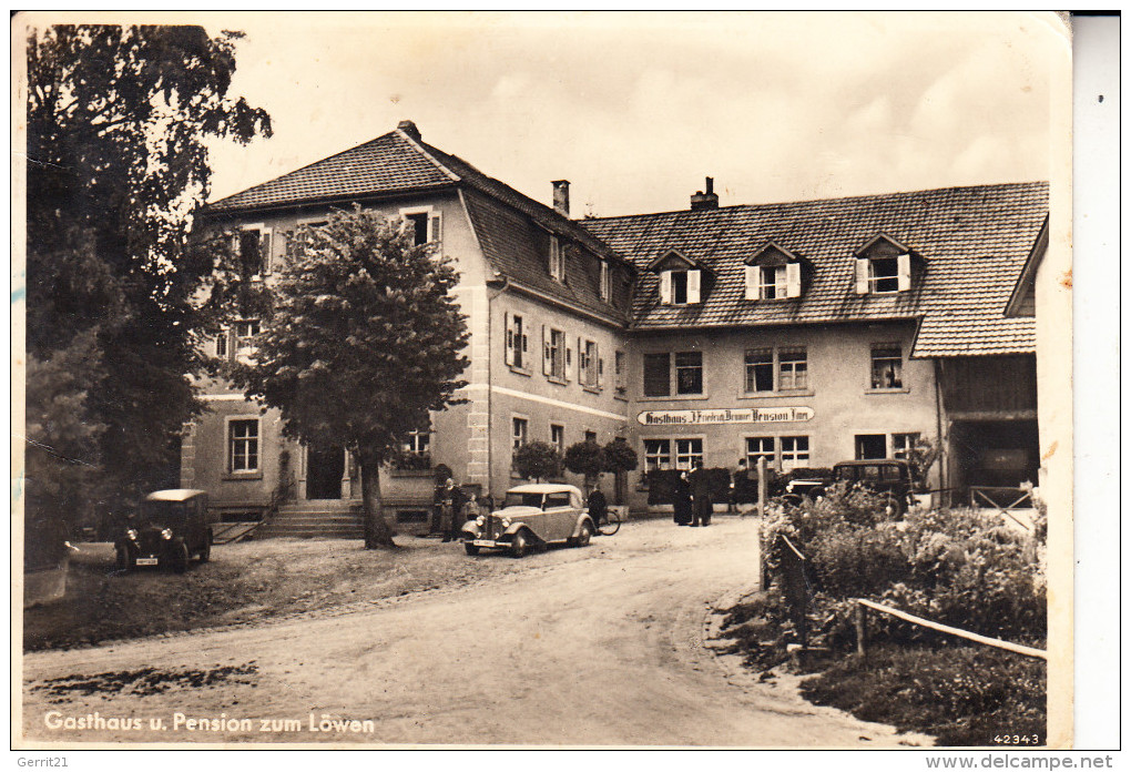 7863 ZELL - GRESGEN, Gasthaus "Zum Löwen", Landpoststempel, 193..., Automobile, Teils Runde Ecken - Loerrach