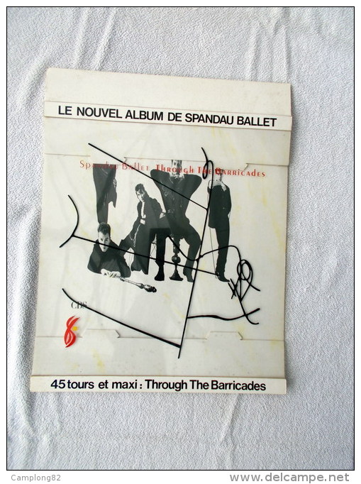 Scan13 : Spandau Ballet - Présentation D´un Nouveau Disque Pour Vitrine De Magasin (voir Description) - Accesorios & Cubiertas