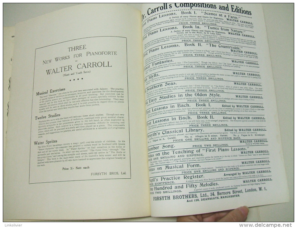 Partitions : SEA IDYLLS De Walter CARROLL (10 Miniatures For Pianoforte) - Keyboard Instruments