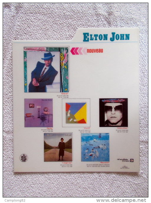 Scan13 : ELTON JOHN - Intercalaire Disque Pour Bac De Magasin (voir Description) - Accessories & Sleeves