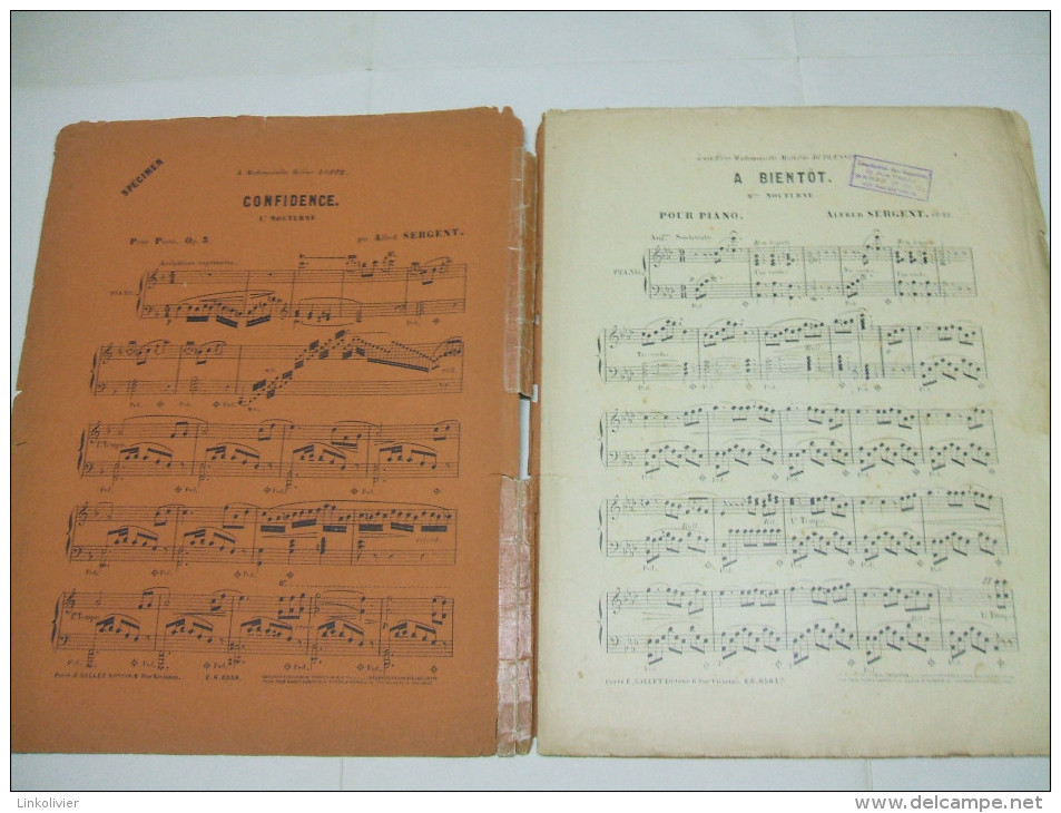 Partition : A BIENTOT 2ème Nocturne Op 22 Par Alfred SERGENT - Strumenti A Tastiera