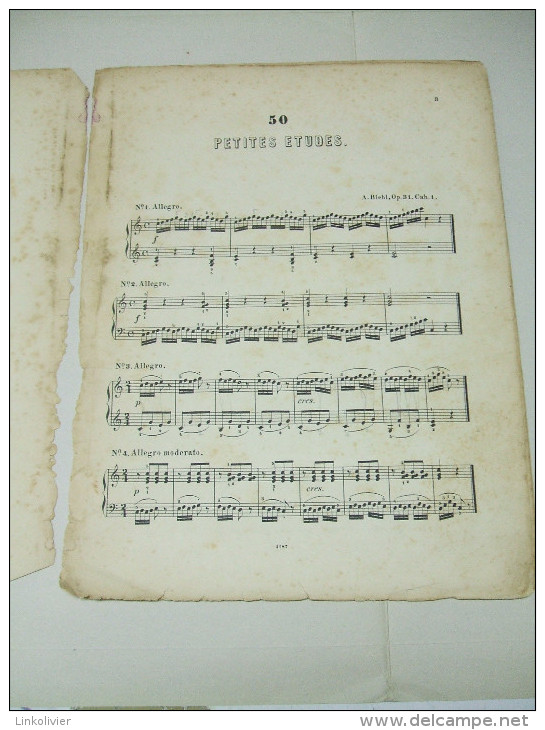 Partitions 50 Petites Etudes Pour Commençants Pour Piano Par Albert BIEHL Op 31 - Cahier 1 - Opera