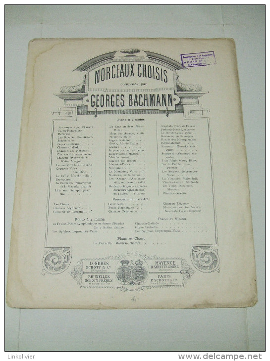 Partition Morceaux Choisis : Les Sylphes (Impromptu-Valse) Par Georges BACHMANN - Keyboard Instruments