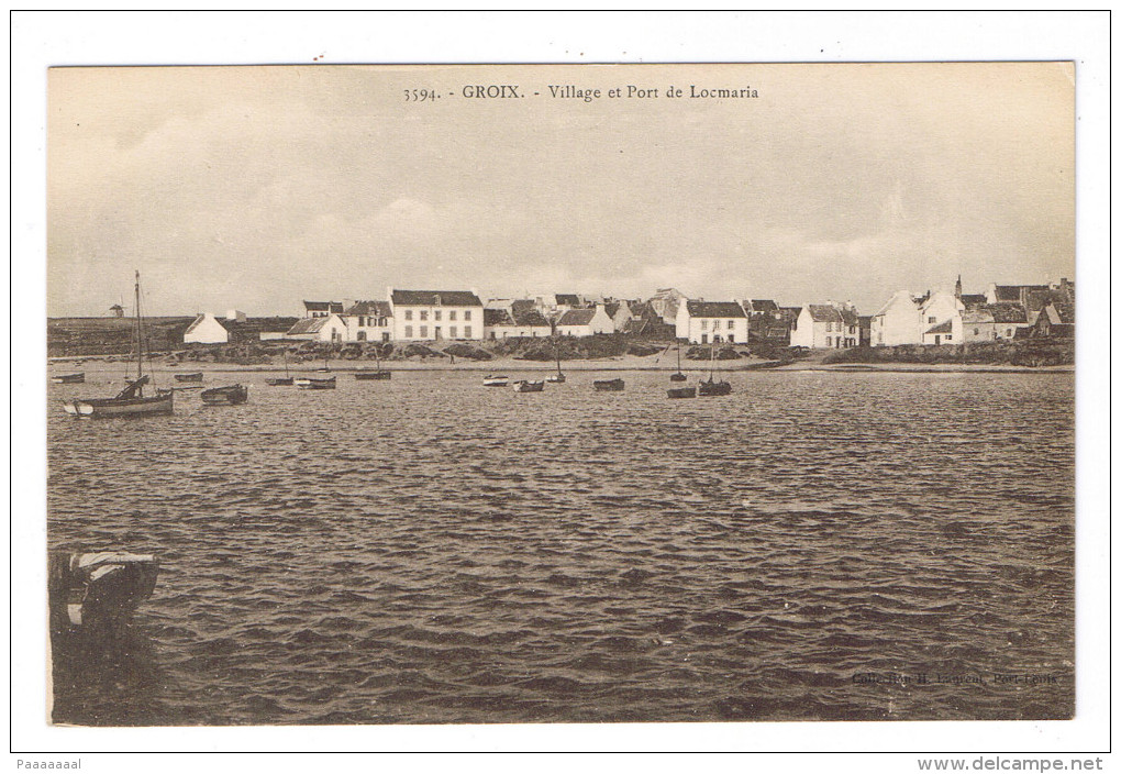 GROIX  LE PORT ET LE VILLAGE DE LOCMARIA - Groix