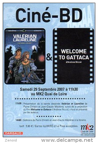 Flyer Ciné-BD Valérian Et Laureline - Ill. Mézières - Valérian