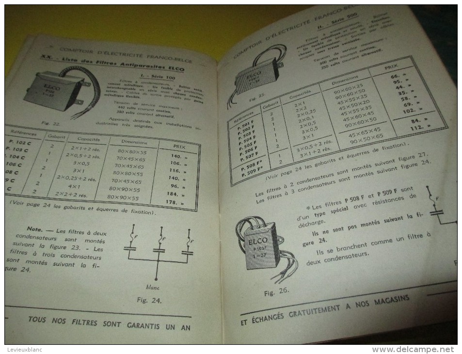 Promotion/Les Antiparasites /Comptoir D´electricité Franco-Belge / 1936-1937   GEF49 - Elektriciteit En Gas